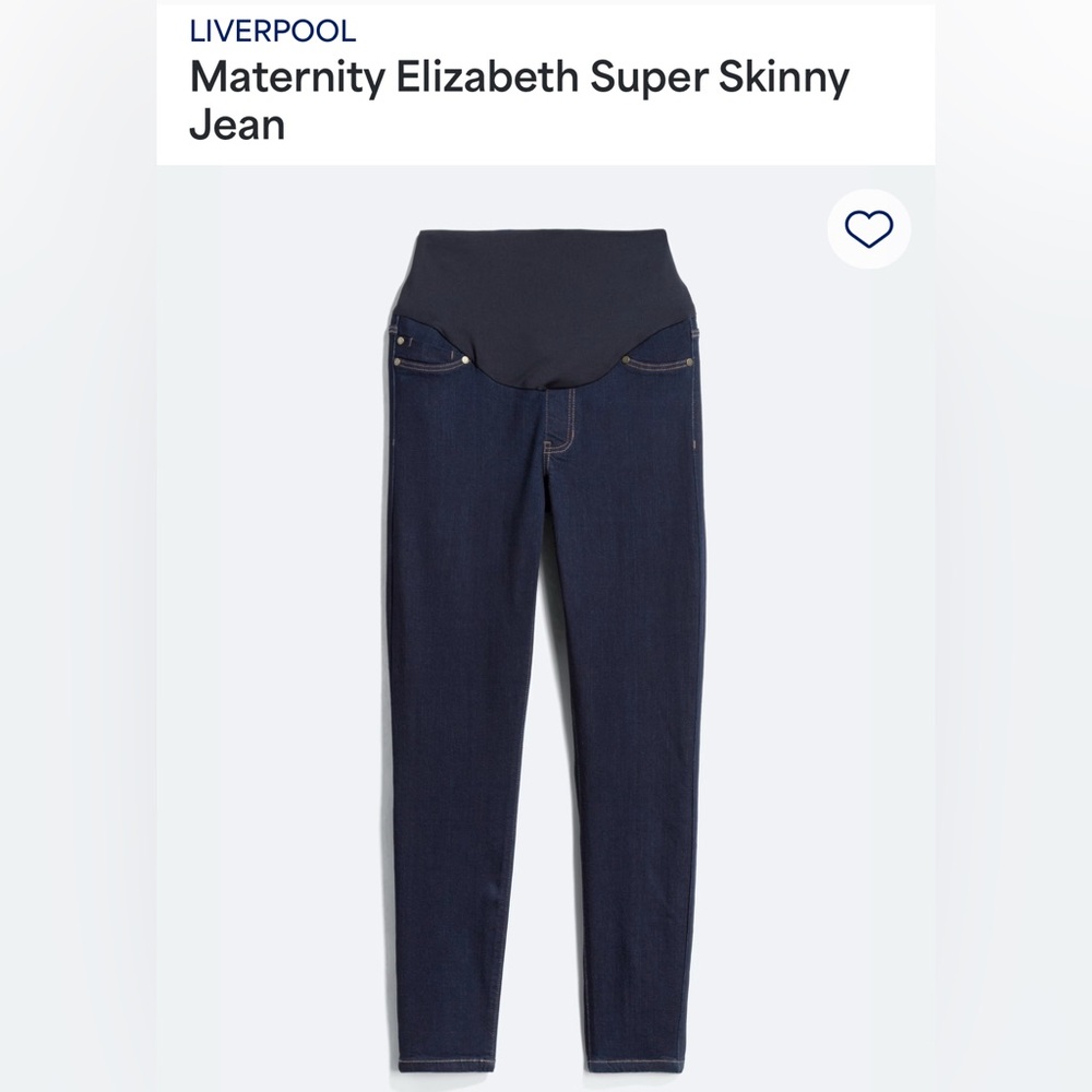 Liverpool Dark Blue Maternity Jeggings